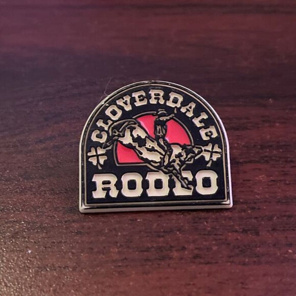 Vintage Cloverdale Rodeo Surrey British Columbia Canada Horse‎ Plastic Lapel Pin